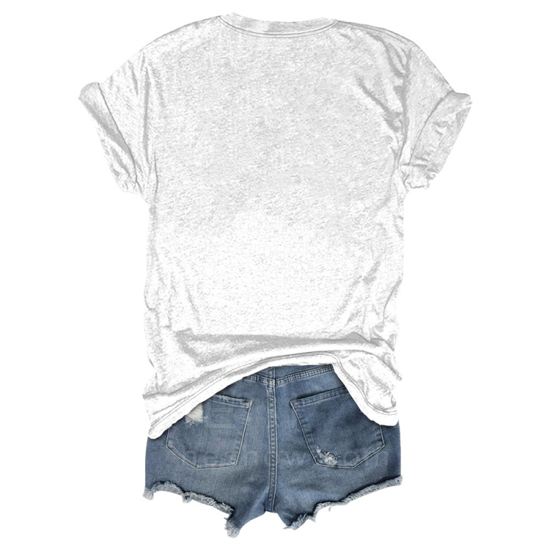 Γυναικείο κοντομάνικο μπλουζάκι με ψηφιακή εκτύπωση Cross-border Independent Station Amazon 2025, casual, φλοράλ σχέδιο