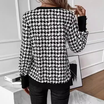 Amazon Independent Station 2024 Διασυνοριακό γυναικείο τοπ με V λαιμόκοψη, φθινοπωρινό και χειμωνιάτικο στυλ, με μακριά μανίκια και τοπ για την Ευρώπη και τις Ηνωμένες Πολιτείες