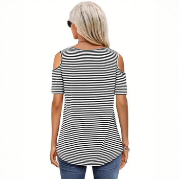 σε απόθεμα 2025 Καλοκαιρινή ευχή Amazon European and American Foreign Trade Νέο Γυναικείο Φαρδύ μπλουζάκι με V λαιμόκοψη και κοντομάνικο, για μεγάλα μεγέθη