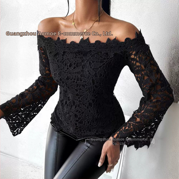 Νέα Άνοιξη 2024 Νέα, Ευρωπαϊκά και Αμερικανικά, Διασυνοριακά, Amazon Aliexpress, Δαντελένια Τοπ, με τις Υψηλές Πωλήσεις