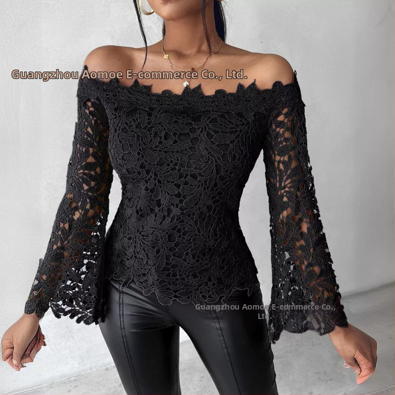 Νέα Άνοιξη 2024 Νέα, Ευρωπαϊκά και Αμερικανικά, Διασυνοριακά, Amazon Aliexpress, Δαντελένια Τοπ, με τις Υψηλές Πωλήσεις