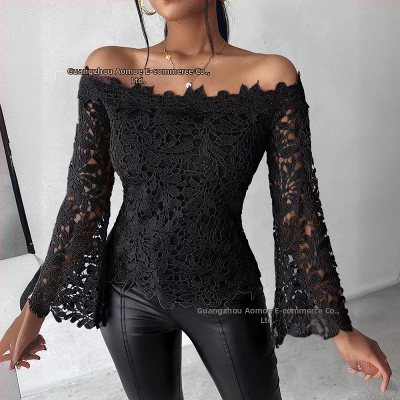 2024 Nový príchod Jarný nový Najpredávanejší Európsky a Americký Cezhraničný Amazon Aliexpress Čipkovaný Top