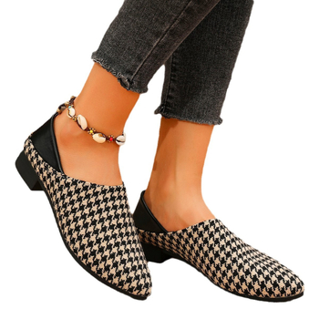 Νέο ευρωπαϊκό και αμερικανικό διασυνοριακό εξωτερικό εμπόριο για το φθινόπωρο του 2024 για γυναικεία παπούτσια μόδας plus size με χοντρό τακούνι, μυτερά γυναικεία παπούτσια χονδρικής