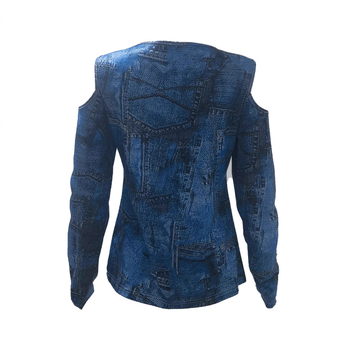 2024 διασυνοριακός ανεξάρτητος σταθμός TEMU Amazon μπροστινό φερμουάρ τυπωμένο ιδιοσυγκρασία casual μόδα T-shirt τοπ γυναικεία ρούχα