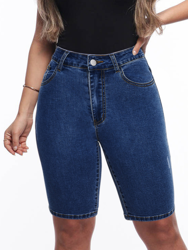 Pd08346 # Aliexpress Εξωτερικό Εμπόριο Διασυνοριακό Ευρωπαϊκό και Αμερικανικό Δημοφιλές Ίσιο Στενή Casual Τζιν με Μεσαία Μέση για Γυναικεία