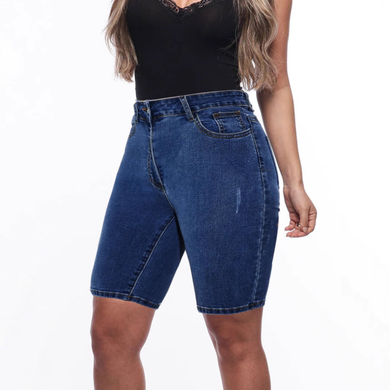 Pd08346 # Aliexpress Εξωτερικό Εμπόριο Διασυνοριακό Ευρωπαϊκό και Αμερικανικό Δημοφιλές Ίσιο Στενή Casual Τζιν με Μεσαία Μέση για Γυναικεία