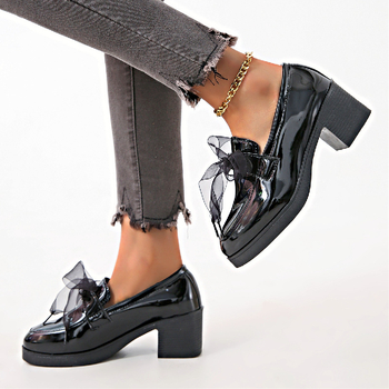 Ευρωπαϊκό και Αμερικανικό Εξωτερικό Εμπόριο Διασυνοριακά Plus Size Άνοιξη και Φθινόπωρο Φωτεινά Γυναικεία Loafers 2025 Βρετανικού Στυλ Μικρά Δερμάτινα Παπούτσια με Χοντρό Τακούνι και Στρογγυλή Μύτη