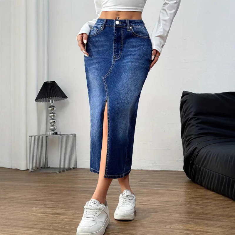 Ευρώπη και Ηνωμένες Πολιτείες διασυνοριακός ανεξάρτητος σταθμός Amazon εξωτερικό εμπόριο πλυμένη ρετρό γυναικεία τζιν φούστα