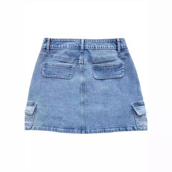 AliExpress Amazon y2g καλοκαίρι νέα γυναικεία ρούχα προσωπικότητα Street slimming slim pocket tooling τζιν κοντή φούστα