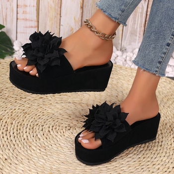 Moteriškos šaunios basutės 2023 m. pavasario naujo stiliaus vasaros lauko mados šlepetės basutės paplūdimio bateliai korėjietiška versija gėlėmis moterims