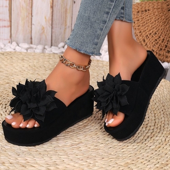 Moteriškos šaunios basutės 2023 m. pavasario naujo stiliaus vasaros lauko mados šlepetės basutės paplūdimio bateliai korėjietiška versija gėlėmis moterims