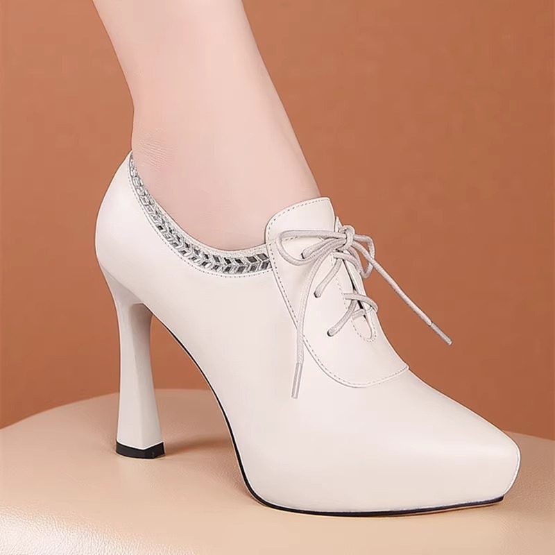 Rhinestones ūdens platformas augstpapēžu kurpes 2024. gada rudens jaunums All-Match 34 maza izmēra sieviešu apavi ar dziļu muti un stiletto papēdi