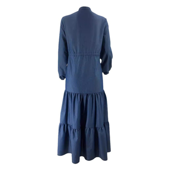 M2592 Διασυνοριακό Φόρεμα με Διαφανή Χρώματα, Κουμπιά, Μακρύ, Μοντέρνο, Κομψό, Στενή Μέση, Μουσουλμανικό Φόρεμα, Νέο Στυλ, Μέσης Ανατολής