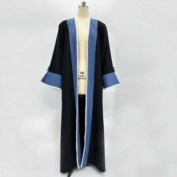 Női kardigán, elegáns, kontrasztos színű, bojtos ruha, közel-keleti muszlim, dubai arab, raktáron, Cross Border Clothing