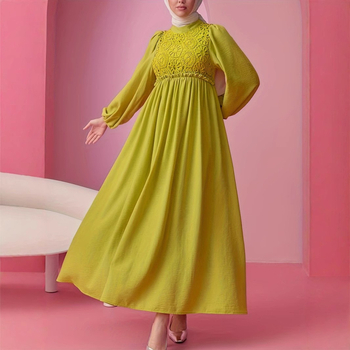 M2980 Amazon Ευρώπη και Ηνωμένες Πολιτείες διασυνοριακό νέο φθινόπωρο και χειμώνα γυναικείο μονόχρωμο ραφή μόδας ιδιοσυγκρασία γυναικείο φόρεμα