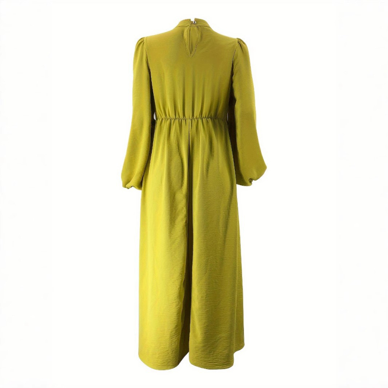 M2980 Amazon Ευρώπη και Ηνωμένες Πολιτείες διασυνοριακό νέο φθινόπωρο και χειμώνα γυναικείο μονόχρωμο ραφή μόδας ιδιοσυγκρασία γυναικείο φόρεμα