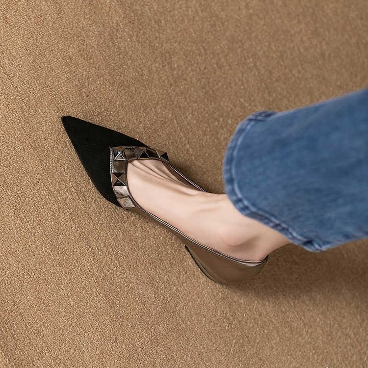 [youshilai] Άνοιξη και Φθινόπωρο 2025 Νέα Παπούτσια Εργασίας Joker Commuter με Ρηχό Στόμα και Επίπεδα Πριτσίνια για Γυναίκες