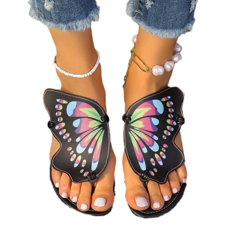 Euroopa ja Ameerika piiriülesed 2024. aasta suveekspordi uued ümara ninaga värviblokeeritud liblikatiivalised vabaaja naiste suured baleriinid