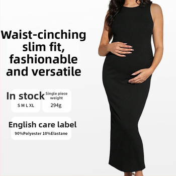 Europietiškas ir amerikietiškas, berankovis, vidutinio ilgio, klubus dengiantis sijonas su plyšiu nugaroje. Plonas megztas, rudens stiliaus, plonas, berankovis nėštukės suknelės modelis.