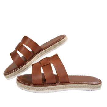 Čības eksportam ar biezu zoli sievietēm 2025. gada vasaras jaunā virsdrēbju romiešu stila plakanās sandales