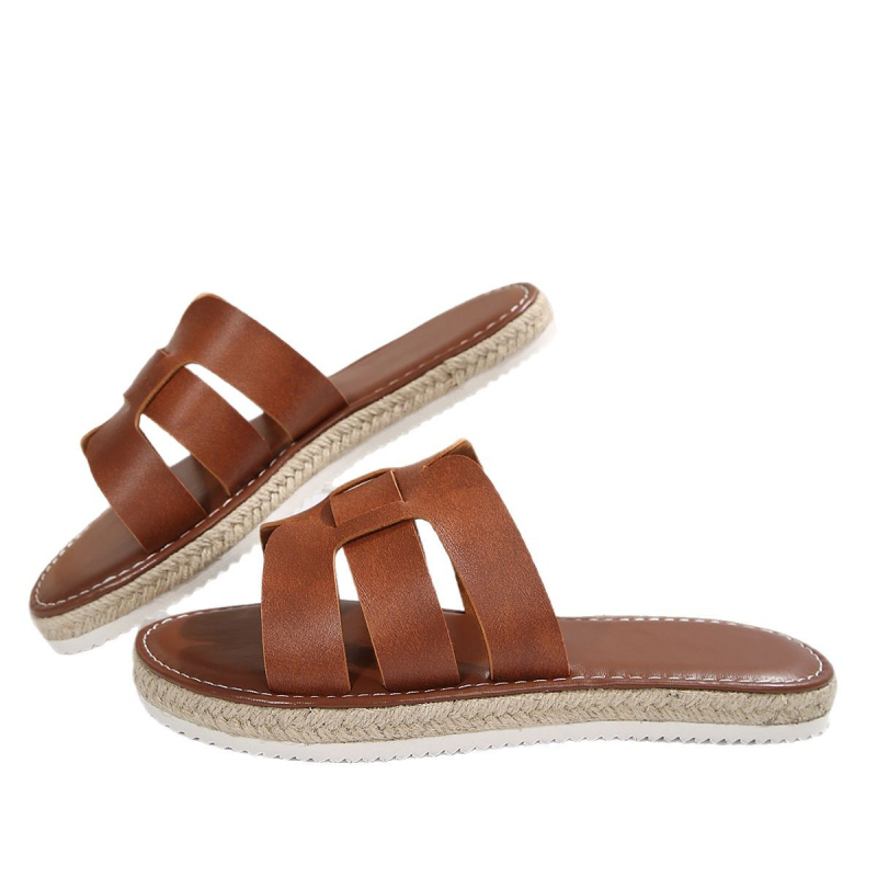 Čības eksportam ar biezu zoli sievietēm 2025. gada vasaras jaunā virsdrēbju romiešu stila plakanās sandales