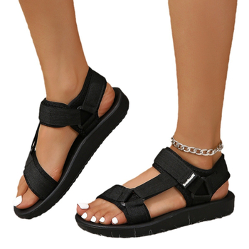 2023 Νέα Καλοκαιρινά Σανδάλια Γυναικεία Flat Casual Γυναικεία Velcro Διασυνοριακά Μεγάλο Μέγεθος Εξωτερικού Εμπορίου Spot Κατασκευαστής Χονδρικής