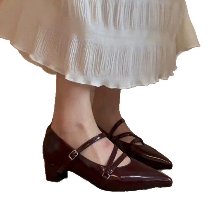 Παπούτσια Mary Jane για Αύξηση Εσωτερικού Ύψους 2025, Νέα Vintage Γυναικεία Παπούτσια, Καλοκαιρινά Παπούτσια Niche, Μικρά Δερμάτινα Παπούτσια για Όλα τα Παπούτσια, Μονόστρωτα Παπούτσια