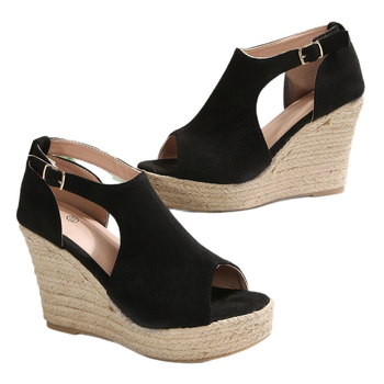 Határokon átnyúló külkereskedelem, plus size szandálok, vastag talpú, ék alakú, halszájjal, női szandálok, egyszavas csatos, divatos, hétköznapi szandálok nagykereskedelemben