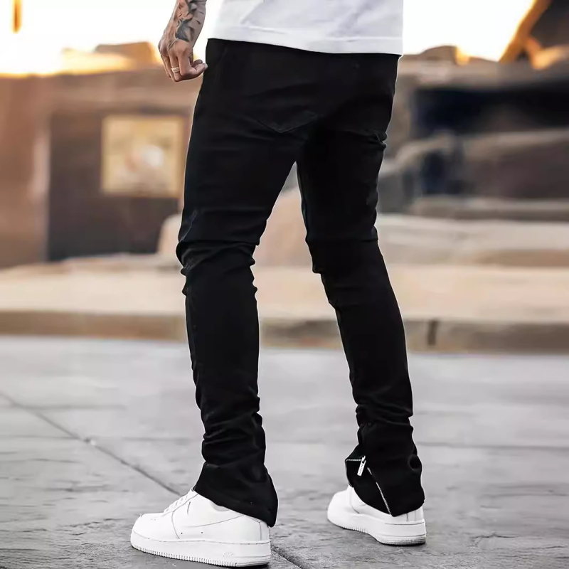 Τζιν Crossborder Μοντέρνα Σχισμένη Ταινία Υψηλής Ποιότητας Old Washed Ανδρικά Παντελόνια Στενής Εφαρμογής μέχρι τον αστράγαλο Τζιν για Άνδρες