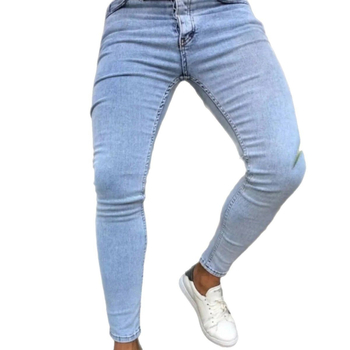 Férfi új, egyszerű ingázó farmernadrág, karcsúsított, kis lábméretű, divatos, csinos farmer