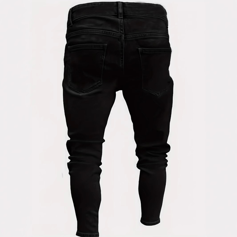Wish, Ευρωπαϊκό και Αμερικανικό, Νέο Ανδρικό Παντελόνι με Σκισίματα, Στενή Εφαρμογή, Νέο Ανδρικό Τζιν με Χρώμα