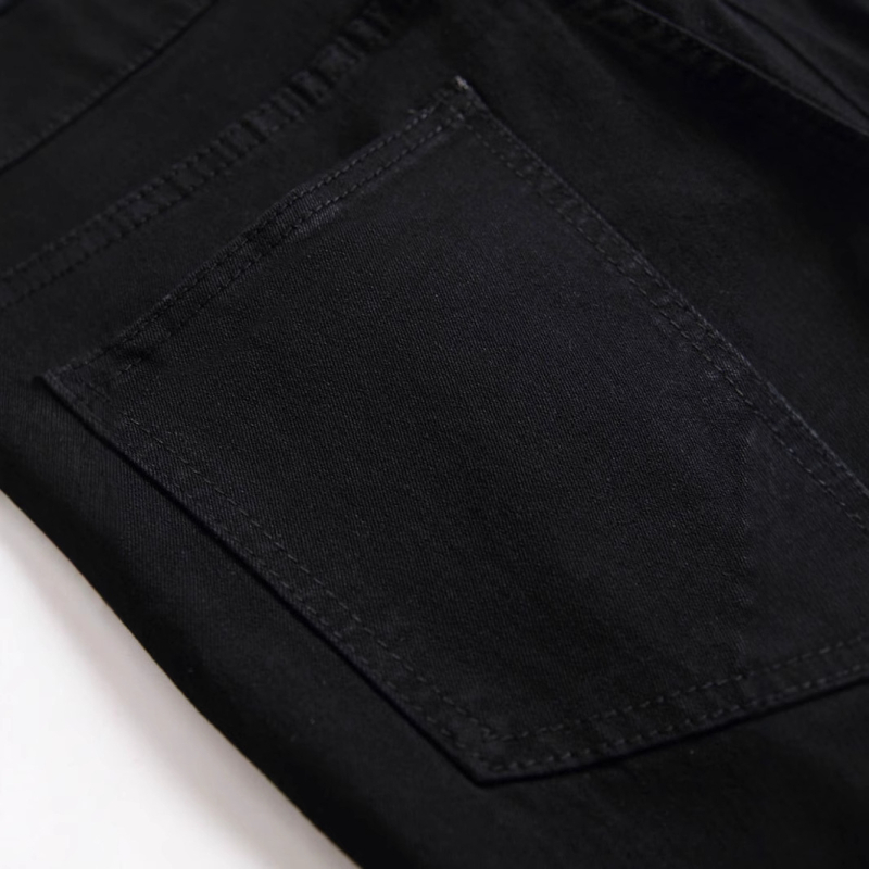 Európai és amerikai férfi vízlepergetős, szakadt, High Street karcsúsított, skinny nadrág, stretch farmer