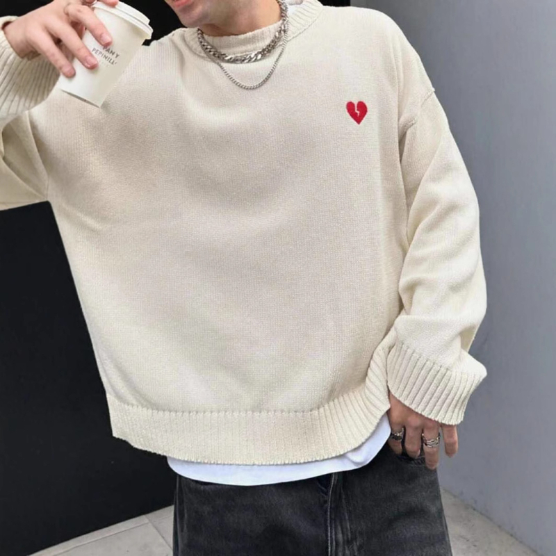 „Crossborder Amazon Xiyin Temu“ raudonos širdies rudens ir žiemos megztinis su megztiniu