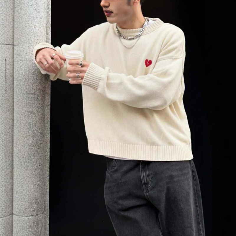 „Crossborder Amazon Xiyin Temu“ raudonos širdies rudens ir žiemos megztinis su megztiniu