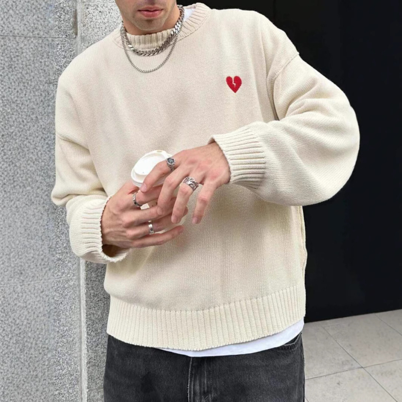 „Crossborder Amazon Xiyin Temu“ raudonos širdies rudens ir žiemos megztinis su megztiniu