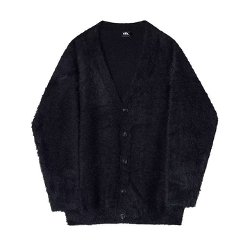 Amerikai stílusú retró, niche, laza, hongkongi stílusú, V-nyakú pulóver, férfi, lusta fazonú, páros, hosszú ujjú kötött kardigán