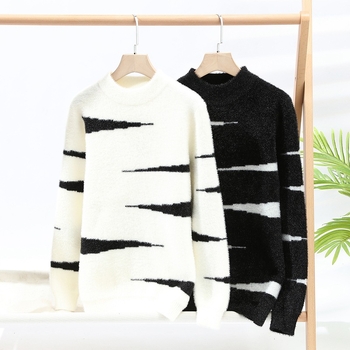 Határokon átnyúló külkereskedelmi generációs őszi-téli pulóver, őszi-téli népszerű félgarnitúra, Golden Mink műbőr bársony pulóver férfiaknak