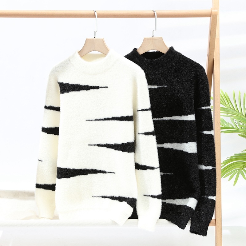 Határokon átnyúló külkereskedelmi generációs őszi-téli pulóver, őszi-téli népszerű félgarnitúra, Golden Mink műbőr bársony pulóver férfiaknak