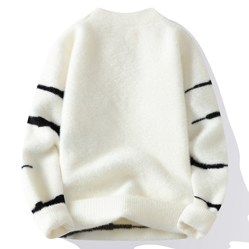 Határokon átnyúló külkereskedelmi generációs őszi-téli pulóver, őszi-téli népszerű félgarnitúra, Golden Mink műbőr bársony pulóver férfiaknak