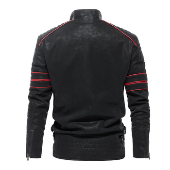 Naujas vyriškas rudens ir žiemos odinis švarkas iš „OZON Amazon“, parduodamas užmiestyje, su kabykla, laisvalaikio stiliaus, sustorinta vyriška striukė.