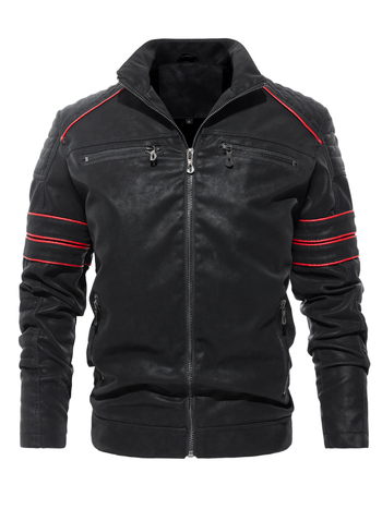 Naujas vyriškas rudens ir žiemos odinis švarkas iš „OZON Amazon“, parduodamas užmiestyje, su kabykla, laisvalaikio stiliaus, sustorinta vyriška striukė.