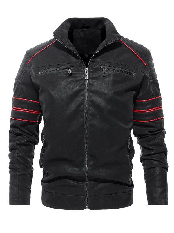 Naujas vyriškas rudens ir žiemos odinis švarkas iš „OZON Amazon“, parduodamas užmiestyje, su kabykla, laisvalaikio stiliaus, sustorinta vyriška striukė.