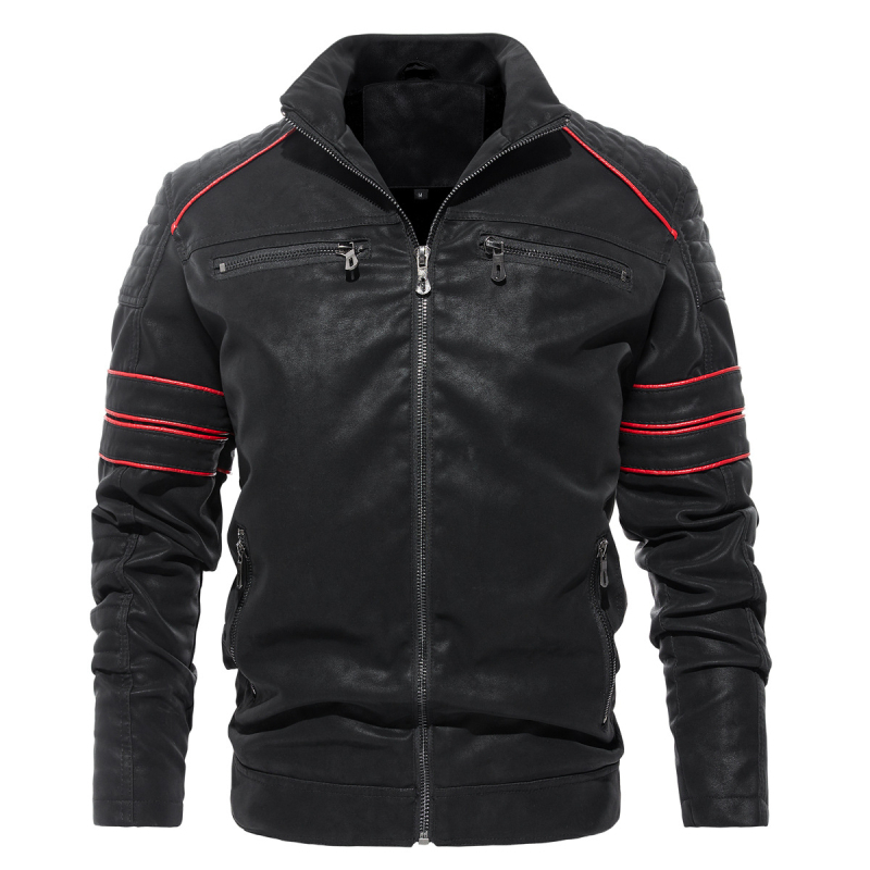 Naujas vyriškas rudens ir žiemos odinis švarkas iš „OZON Amazon“, parduodamas užmiestyje, su kabykla, laisvalaikio stiliaus, sustorinta vyriška striukė.