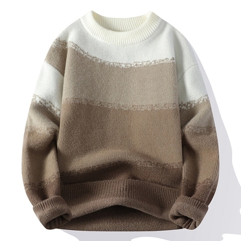 Geek-[Új] 2024 őszi/téli ifjúsági kötött pulóver férfi hátulsó ing -9031-P48-Wave 21