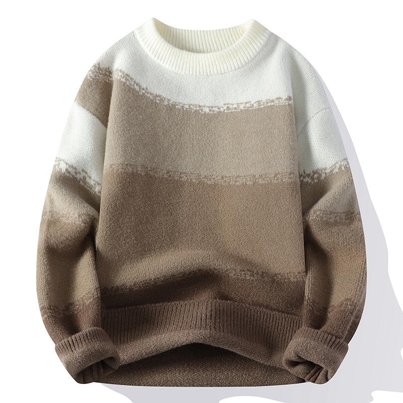 Geek-[Új] 2024 őszi/téli ifjúsági kötött pulóver férfi hátulsó ing -9031-P48-Wave 21