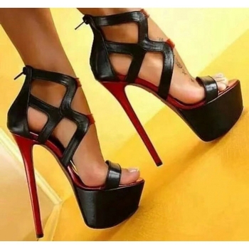 2023 tavasz és nyár Új, üreges, kerek fejű, finom, szuper magas sarkú női szexi, éjszakai klub női cipők 35-42