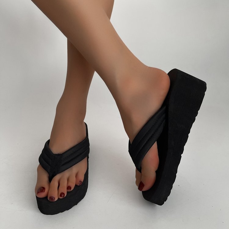 2024. aasta naiste suvised plätud, uued libisemiskindlad kiilukujulised rannakingad, muffin, suured kontsad, paksu tallaga sandaalid, hulgimüük