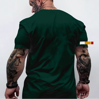 TEMU Amazon Férfi Férfi Férfi Lezser Zöld Póló 3D Digitális Nyomtatással