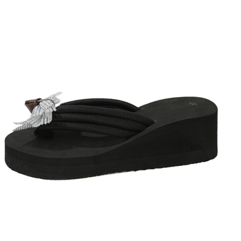 Piiriülesed Euroopa ja Ameerika suured suurused, ühevärvilised 2024. aasta suvised uued ümara ninaga kiilukujulised moodsed vabaajarõivad naistele mõeldud flip-on sandaalid