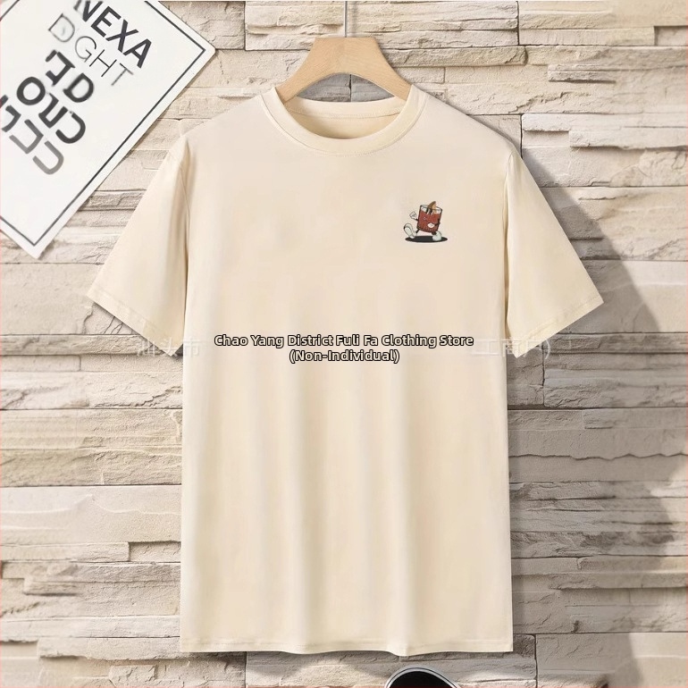 Модерна, семпла, отличителна улична пролетно-летна тениска с къс ръкав и нов модел с щампа, за мъже и жени, ежедневен топ с кръгло деколте